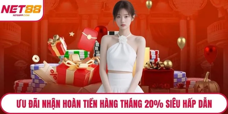 Chương trình ưu đãi nhận hoàn tiền hàng tháng 20% siêu hấp dẫn